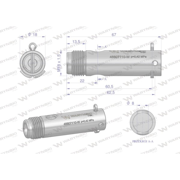 Zawór kompletny pompy olejowej silnika 46607110-W | Exvi