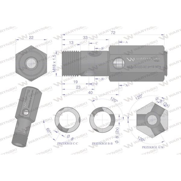 Zawór bezpieczeństwa cylindra 46548450-W | Exvi