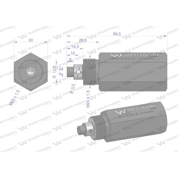Zawór bezpieczeństwa cylindra 88413150-W | Exvi