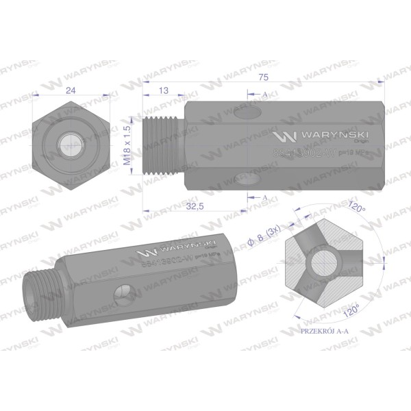 Zawór bezpieczeństwa cylindra 88413902-W | Exvi