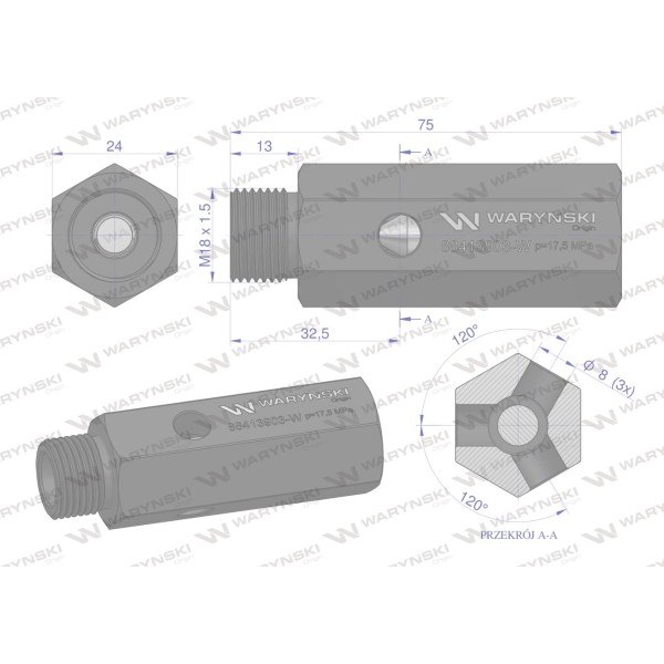 Zawór bezpieczeństwa pompy hydraulicznej 88413903-W | Exvi