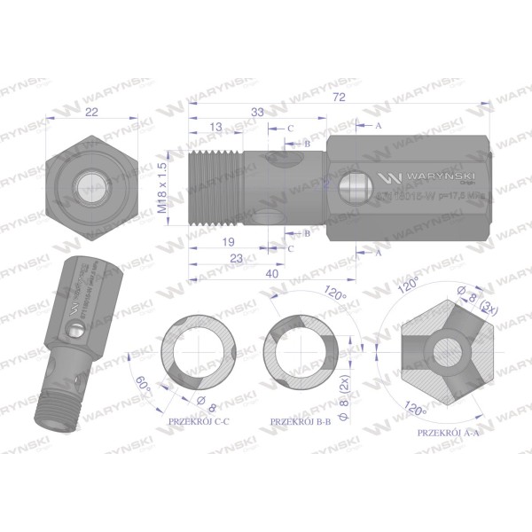 Zawór bezpieczeństwa cylindra 67118015-W | Exvi