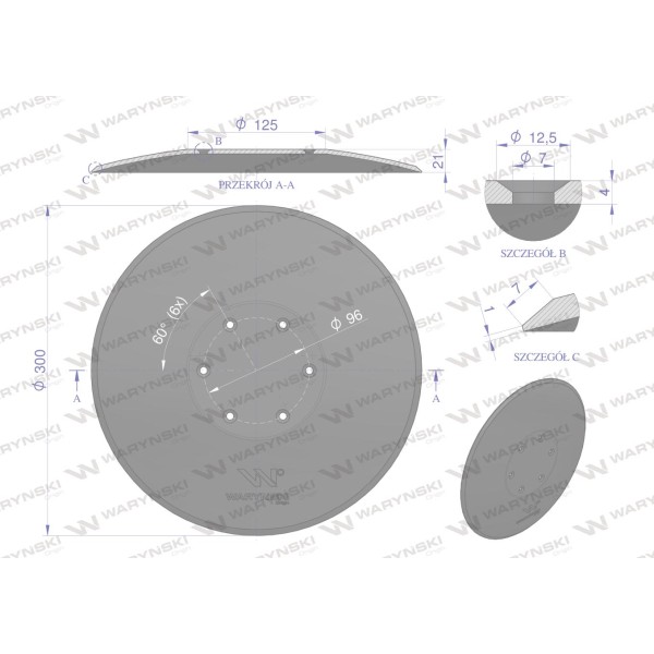 Talerz tarcza redlicy z fazowaniem znacznik 13006240 | Exvi