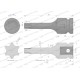 Nasadka udarowa 1/2" gwiazdkowa STAR T50 WMU206 | Exvi