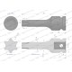 Nasadka udarowa 1/2" gwiazdkowa STAR T55 WMU207 | Exvi