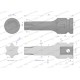 Nasadka udarowa 1/2" gwiazdkowa STAR T60 WMU208 | Exvi