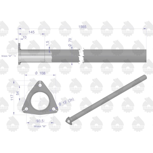 Rura Tłumika C-385 Turbo prostaORYGINAŁ 89014040RPU | Exvi