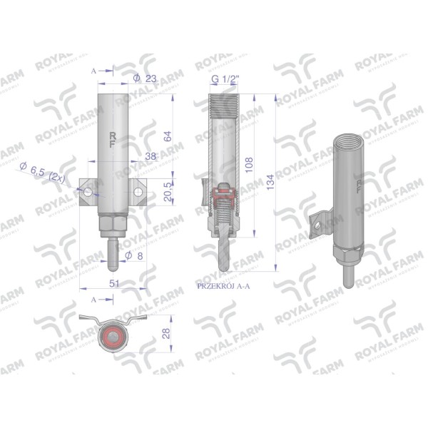 Smoczek do poideł żeliwnych ROYAL RF-20903001.101 | Exvi