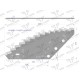 Nóż paszowozu uniwersalny otwór 22mm RF-9010102 | Exvi