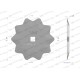 Nóż paszowozu okrągły (gwiazdka) 96x5 mm 9010132 | Exvi