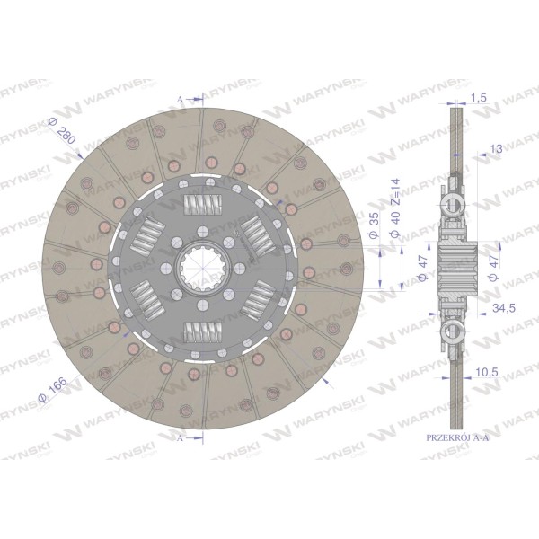 Tarcza sprzęgła CASE. FORD. NEW HOLLAND 5092790W | Exvi