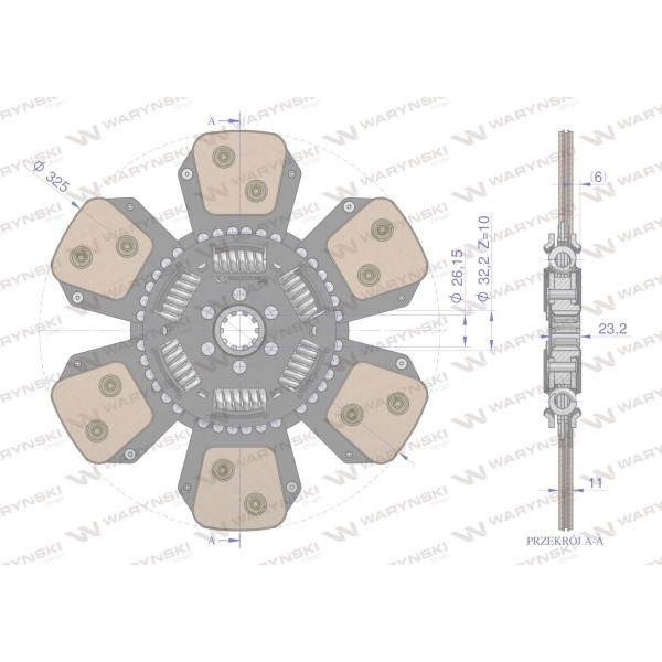 Tarcza sprzęgła Ceramiczna AL70272 JOHN AL70272W | Exvi