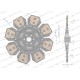 Tarcza sprzęgła Ceramiczna. RENAULT 7700034477W | Exvi