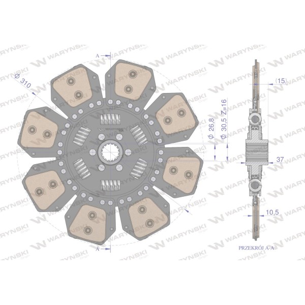Tarcza sprzęgła Ceramiczna. RENAULT 7700034477W | Exvi