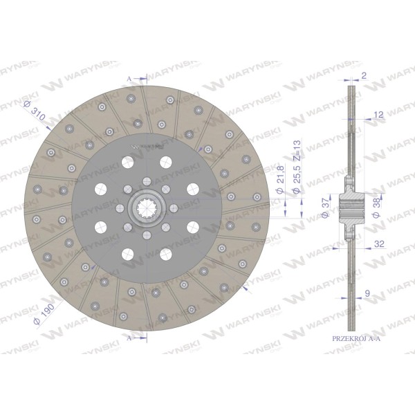 Tarcza sprzęgła JOHN DEERE. RENAULT RT7700022624W | Exvi