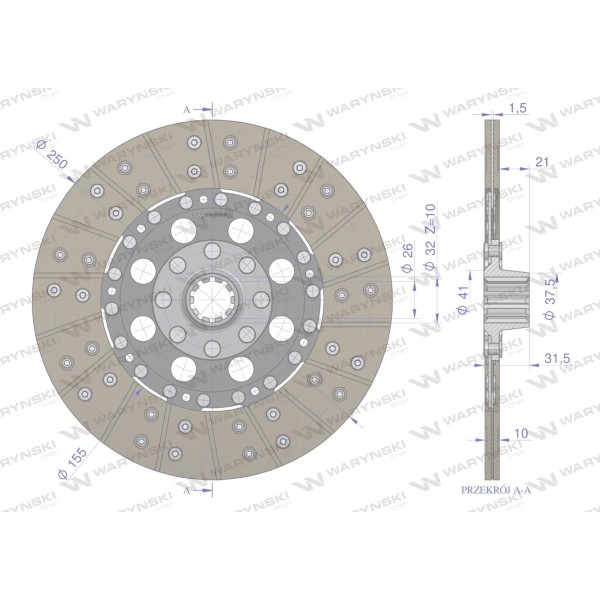 Tarcza sprzęgła F138153420010 FENDT F138153420010W | Exvi
