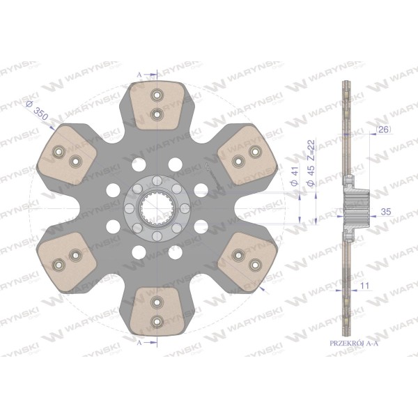 Tarcza sprzęgła Ceramiczna FENDT F285100103010W | Exvi