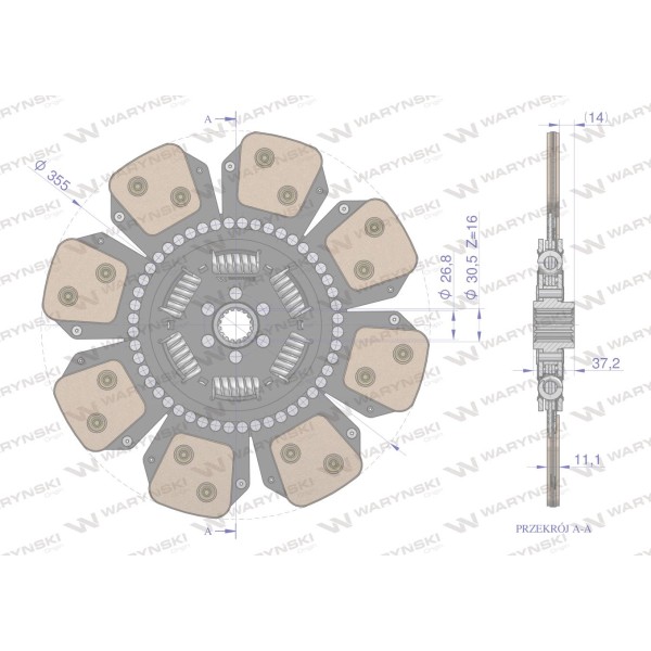 Tarcza sprzęgła Ceramiczna RENAULT 7700019557W | Exvi