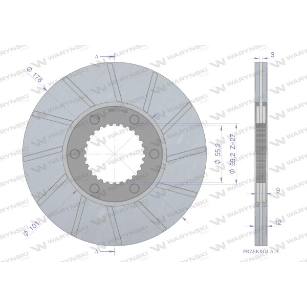 Tarcza hamulcowa. RENAULT Waryński 6005007339W | Exvi