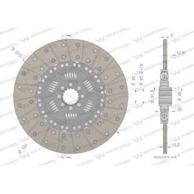 Tarcza sprzęgła RENAULT Waryński 7701029381W | Exvi