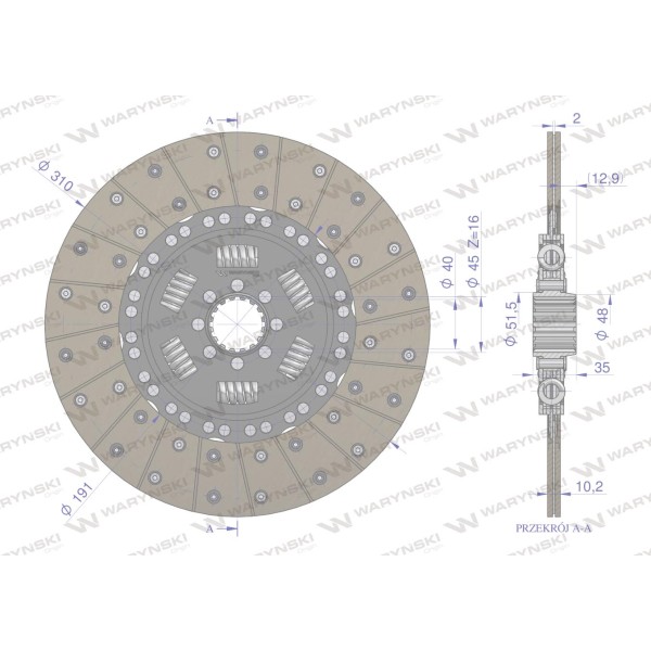 Tarcza sprzęgła RENAULT Waryński 7701029381W | Exvi