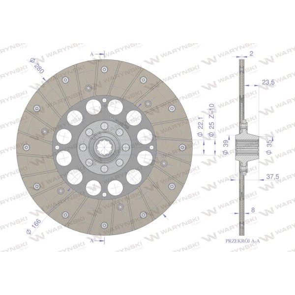 Tarcza sprzęgła CASE. FIAT. FORD. LANDINI. 5154703W | Exvi