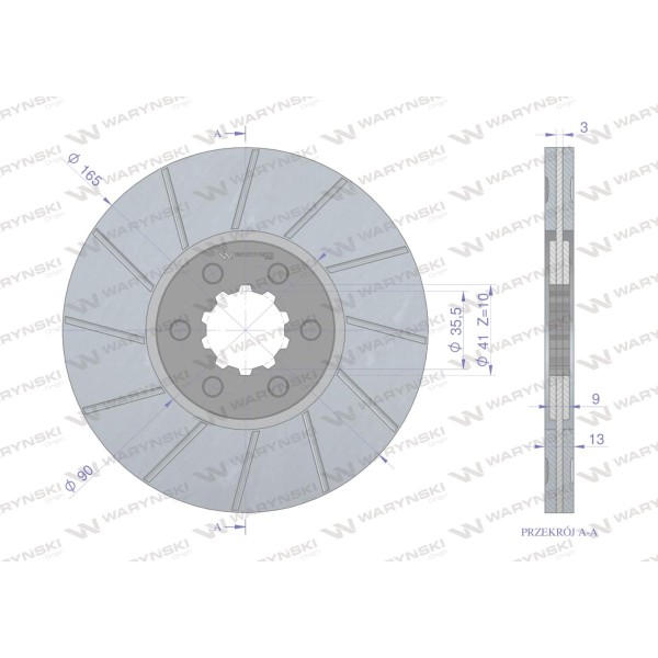 Tarcza hamulcowa 131788A1 CASE. Waryński 131788A1W | Exvi