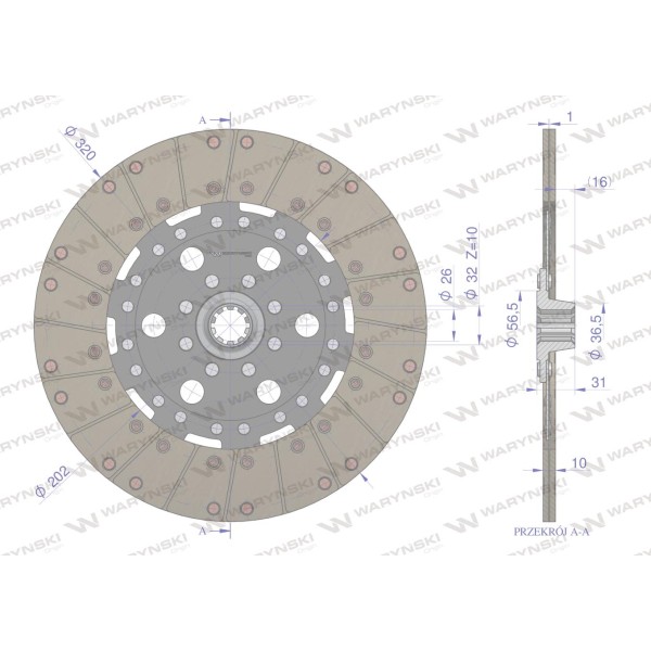 Tarcza sprzęgła F178100421010 FENDT F178100421010W | Exvi