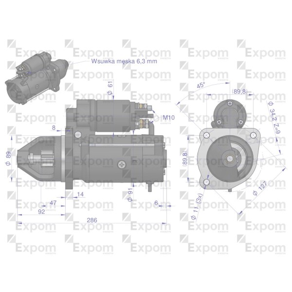 Rozrusznik Case Typu Iskra 379IS0889EXPOM MS272EX | Exvi