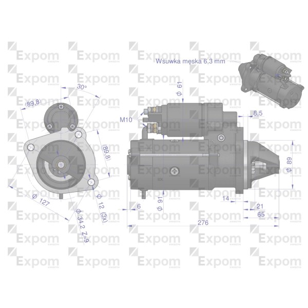Rozrusznik Case Fendt Renault Typu Iskra MS394EX | Exvi