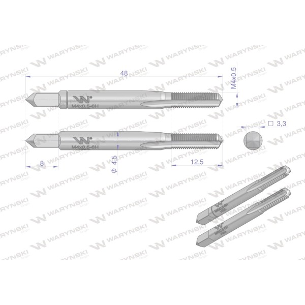Gwintowniki komplet 2 szt do gwintu WMG404 | Exvi