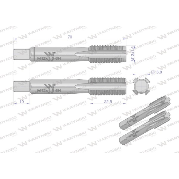 Gwintowniki komplet 2 szt do gwintu WMG412 | Exvi
