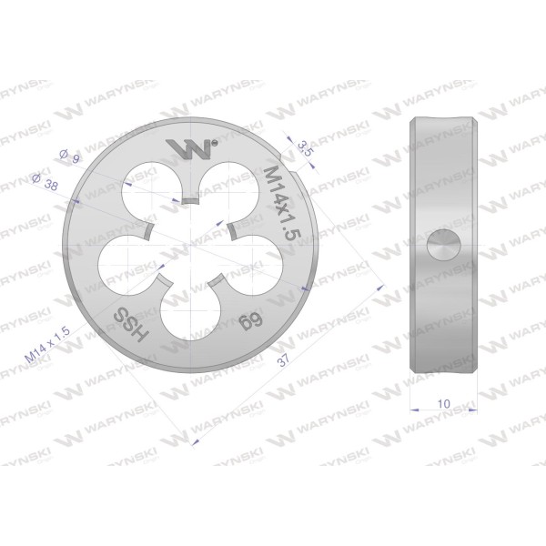 Narzynka do gwintu metrycznego drobnozwojnego WMG514 | Exvi