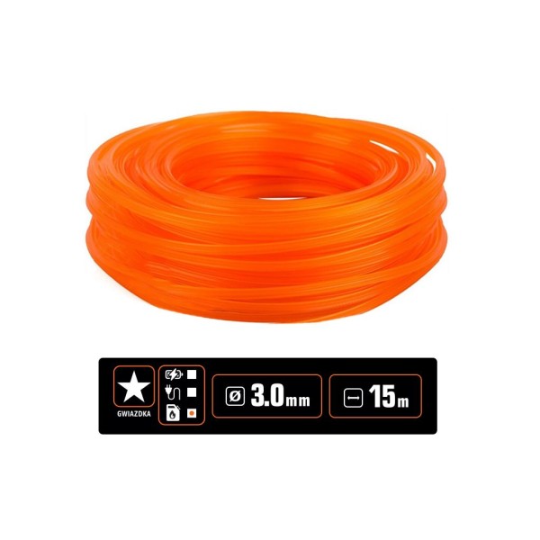 Żyłka tnąca do podkaszarek / Gwiazdka / O-ZPG-3.0 | Exvi