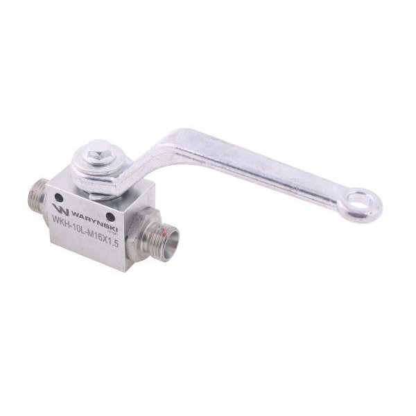Zawór kulowy hydrauliczny 2-drogowy WKH-10L-M16X1.5 | Exvi