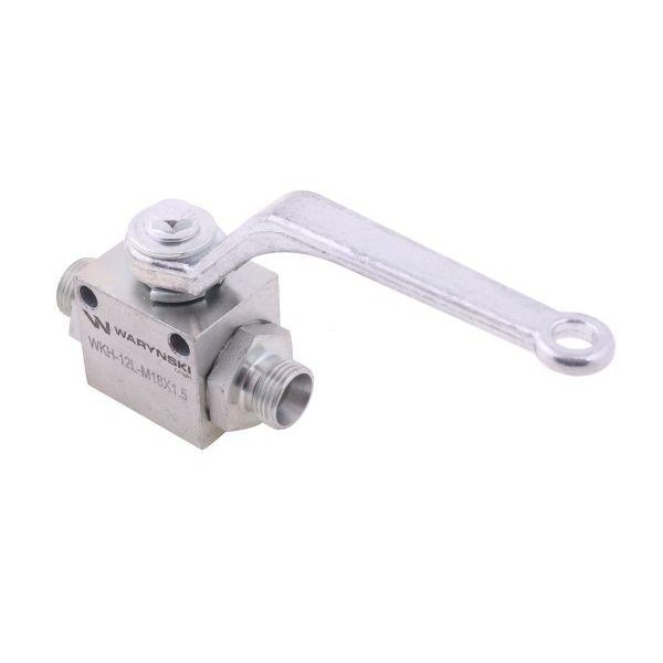 Zawór kulowy hydrauliczny 2-drogowy WKH-12L-M18X1.5 | Exvi