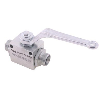 Zawór kulowy hydrauliczny 2-drogowy WKH-15L-M22X1.5 | Exvi