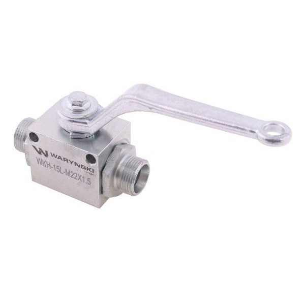 Zawór kulowy hydrauliczny 2-drogowy WKH-15L-M22X1.5 | Exvi