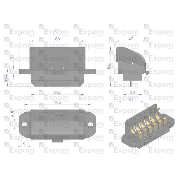 Skrzynka bezpieczników 6-krotna EXPOM 50/18-094/0 | Exvi