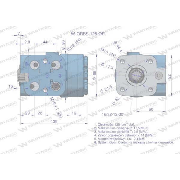 Orbitrol hydrauliczny W-ORBS-OR 125 ORBS-125-OR | Exvi