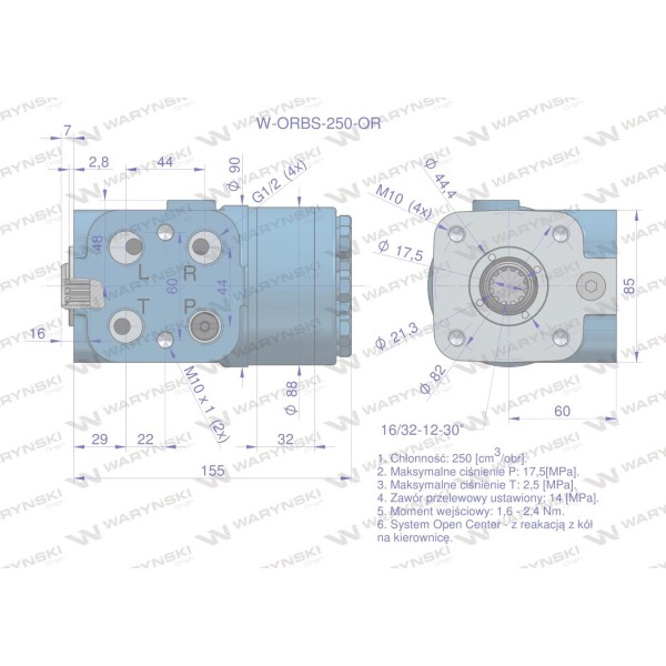 Orbitrol hydrauliczny W-ORBS-OR 250 ORBS-250-OR | Exvi