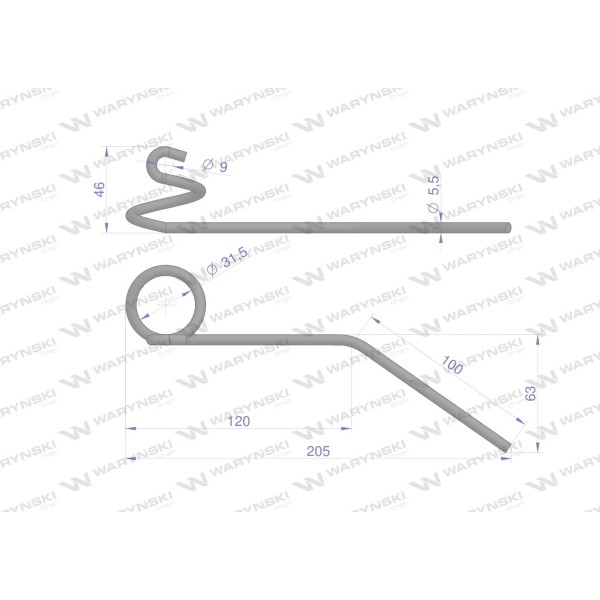 Palec sprężysty nagarniacza motowideł 650500 | Exvi