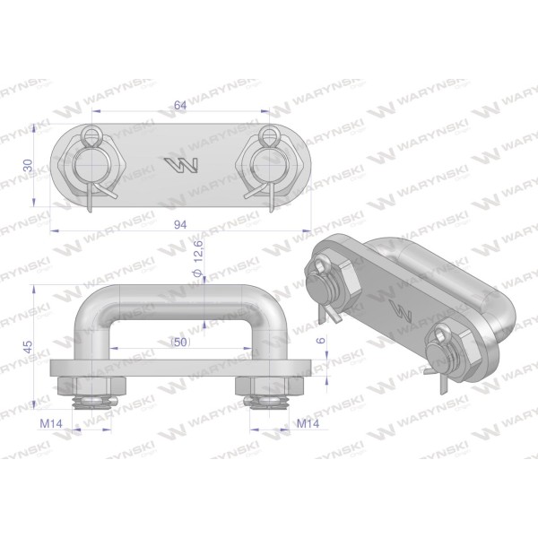 Ogniwo łańcucha podłogowego 14x50 kpl. 2244050001 | Exvi