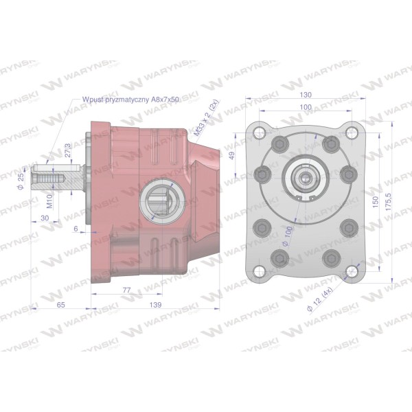 Pompa hydrauliczna zębata do Cyklop PHZ-C-50P | Exvi