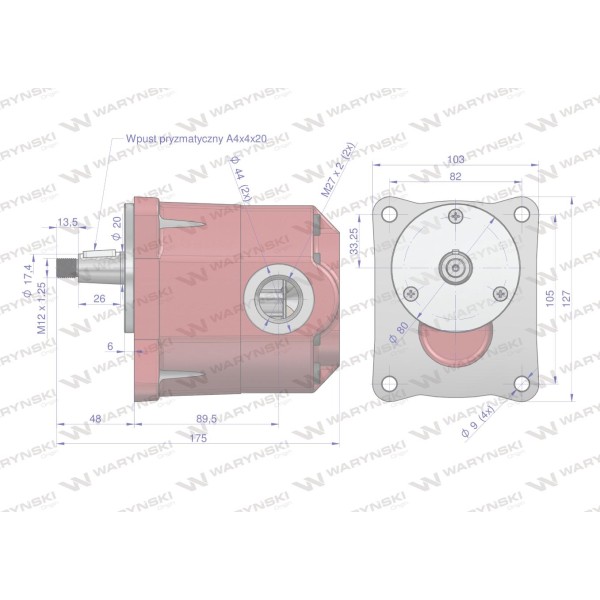Pompa hydrauliczna zębata do Bizon PHZ-B-25L-ST | Exvi