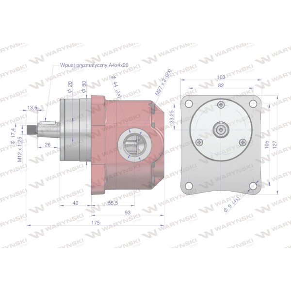 Pompa hydrauliczna zębata do Bizon PHZ-B-25L-NT | Exvi