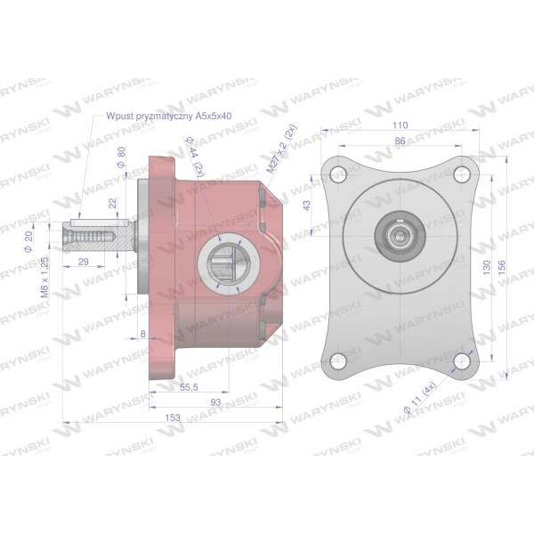 Pompa hydrauliczna zębata do Trol PZS-25P. PHZ-T-25P | Exvi