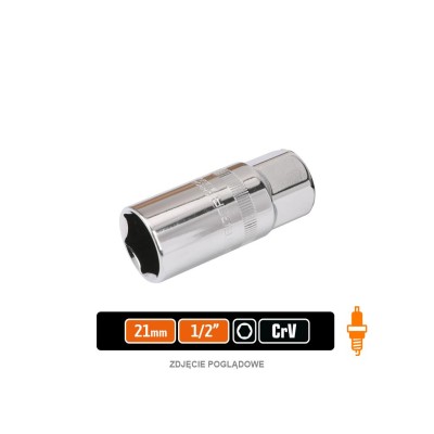 Klucz nasadowy 1/2" sześciokątny 21 mm KNS128 | Exvi