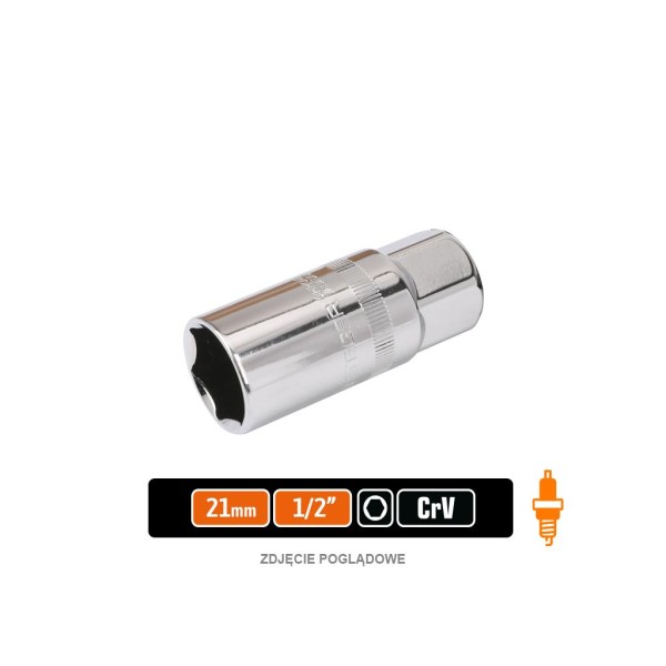Klucz nasadowy 1/2" sześciokątny 21 mm KNS128 | Exvi