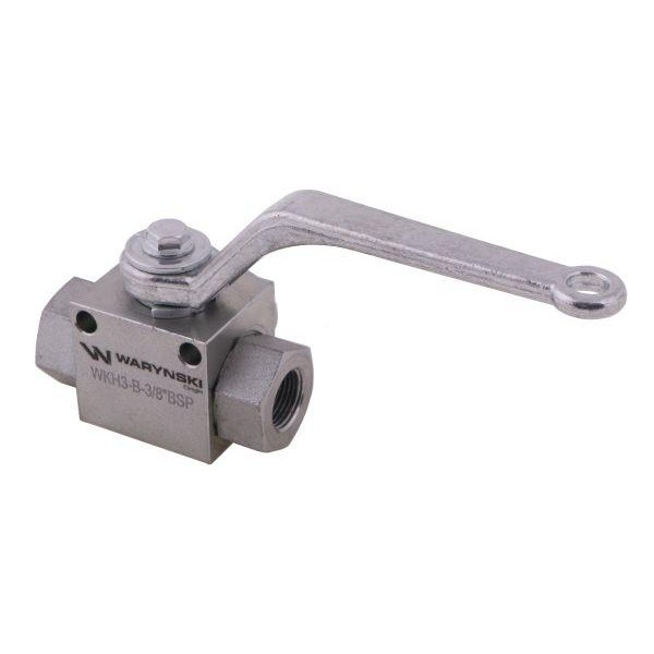 Zawór kulowy hydrauliczny 3-drogowy WKH3-B-3/8BSP | Exvi
